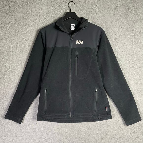 Helly Hansen Women's‎ Softshell Fleece Jacket Black M Outdoor Hiking Ski Zip-Up - Picture 1 of 7